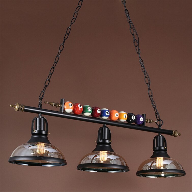 Pool table light hot sale with pool balls